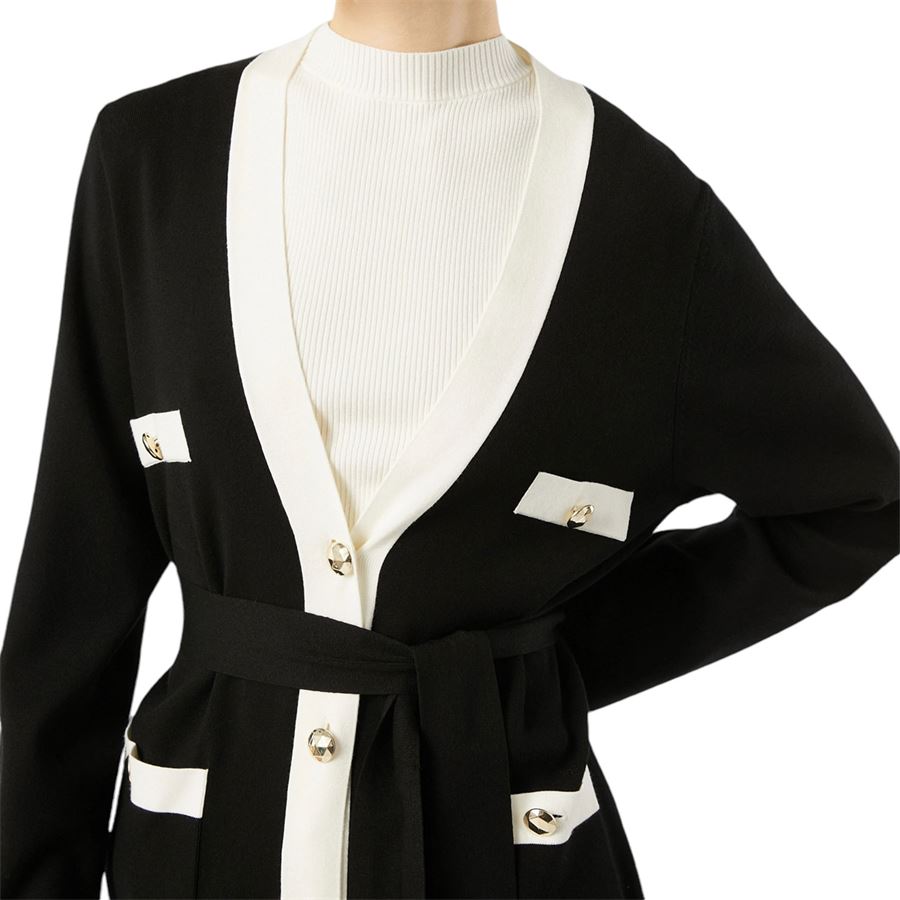 Rovigo Cardigan con bordi a contrasto Penny Black | 2421346113200007